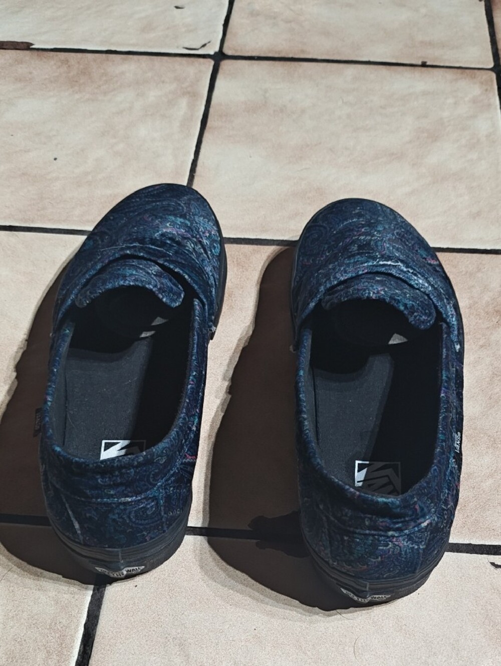Vans Men’s Navy Paisley Slip-On Loafers - Picture 5 of 7